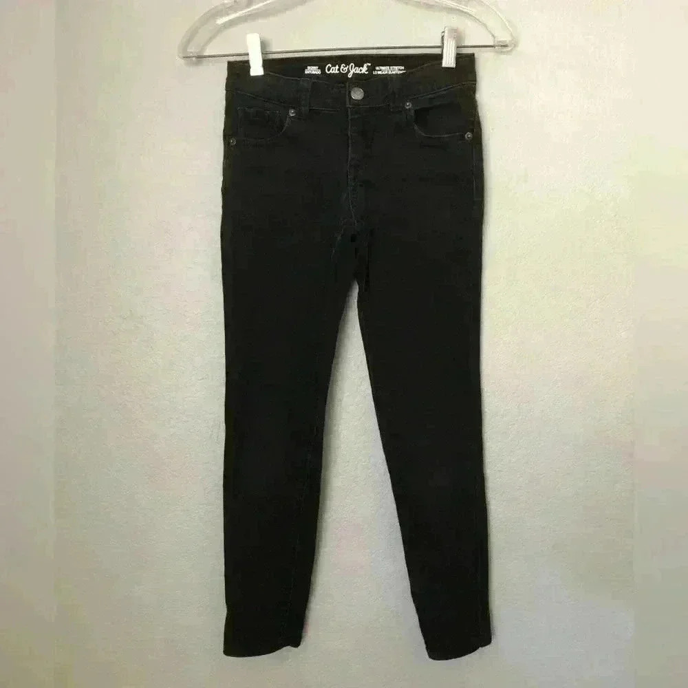 Cat & Jack Black Skinny Jeans Girls Size 10